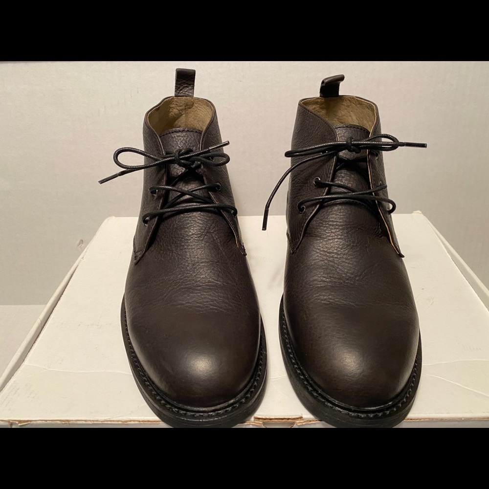 Mens Banana Republic Black Leather Boot Size 9.5
